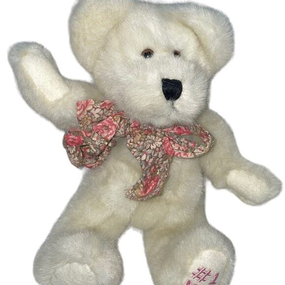 Boyds Bears Plush Teddy #1 Mom Felicity Hugs Jointed Floral Bow Mothers Day 10” - Picture 1 of 10